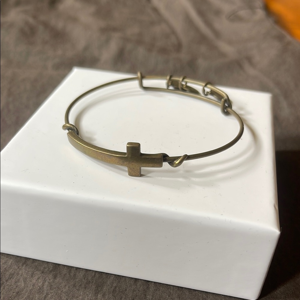 Alex and Ani Gold Cross Bracelet